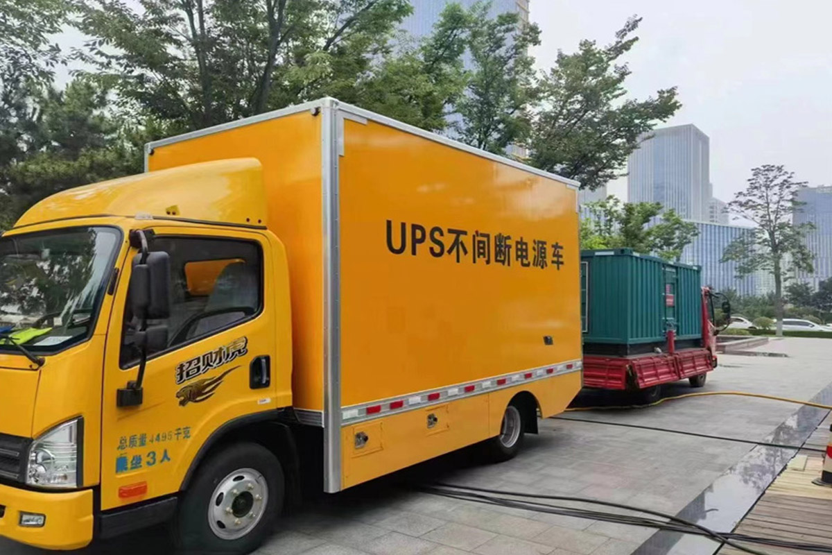 谢通门发电机租赁施工现场