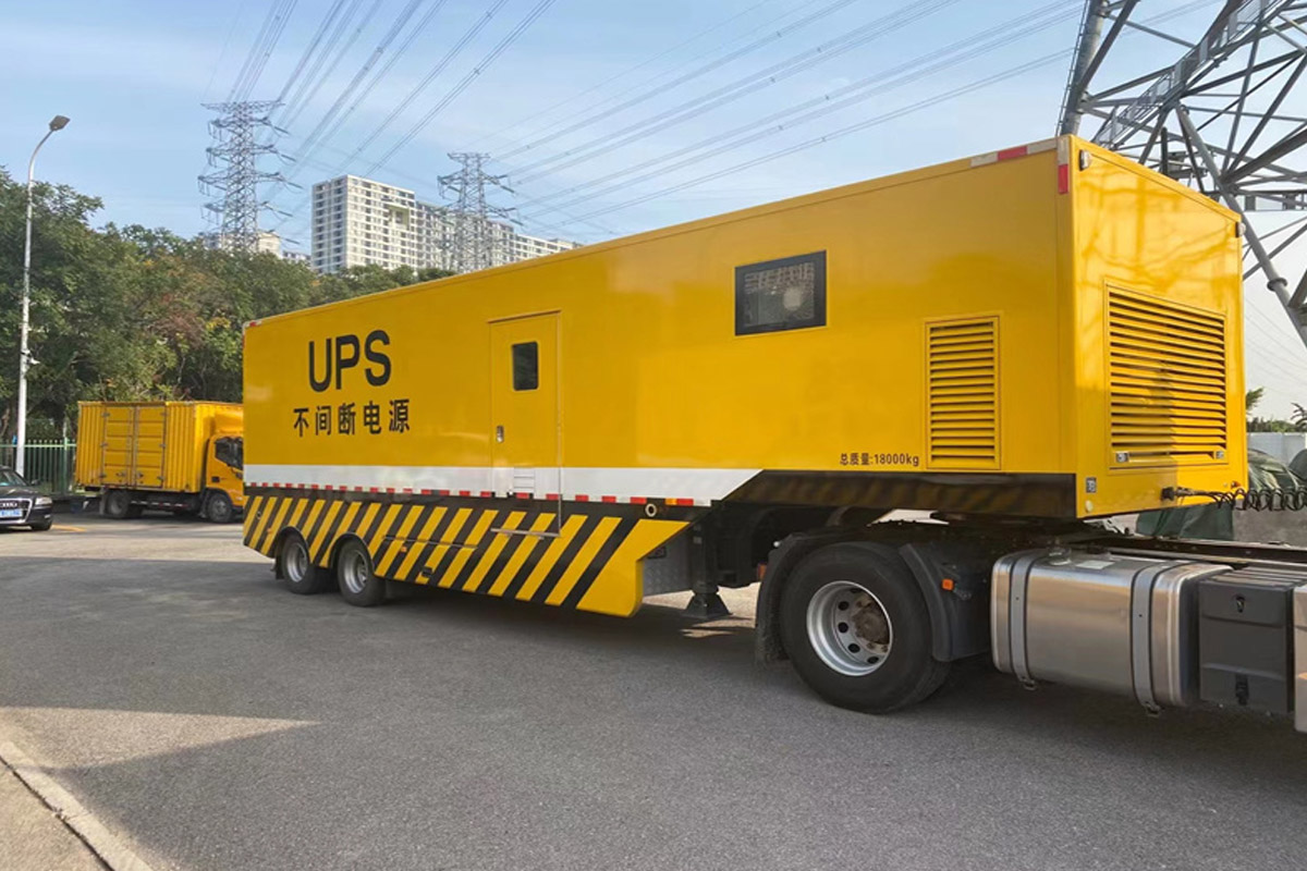 谢通门发电机租赁施工现场