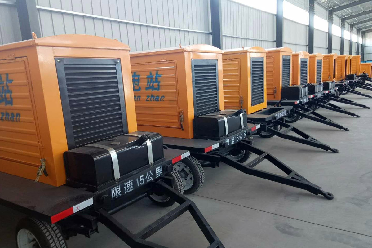 谢通门发电机租赁施工现场